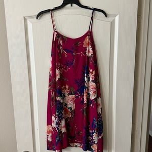 Pink Floral Dress with pockets!